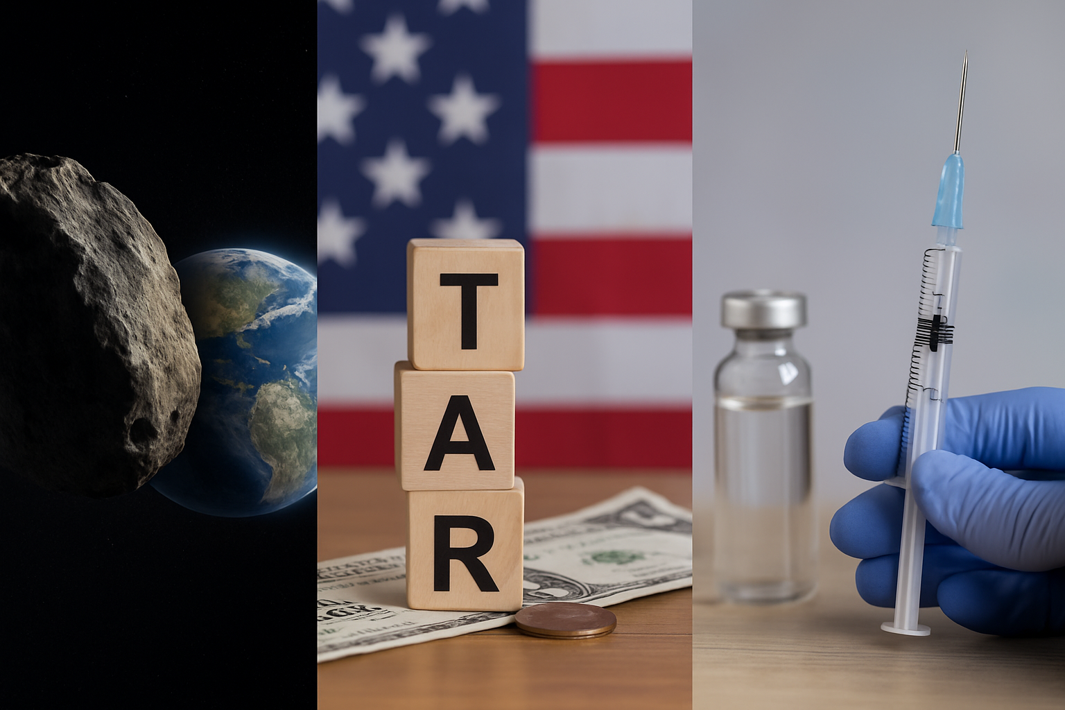 Read more about the article August 8, 2025: Asteroids, Trade War, and Vaccine Cuts