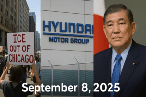 Read more about the article Chicago ‘Wall’ + Hyundai Raid + Japan PM Resigns