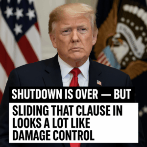 Read more about the article Shutdown Is Over — But Sliding That Jan 6th Clause In Looks a Lot Like Damage Control