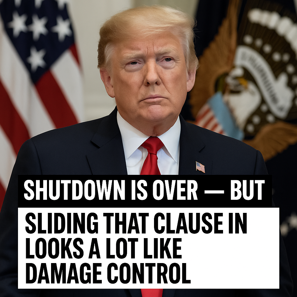 Read more about the article Shutdown Is Over — But Sliding That Jan 6th Clause In Looks a Lot Like Damage Control
